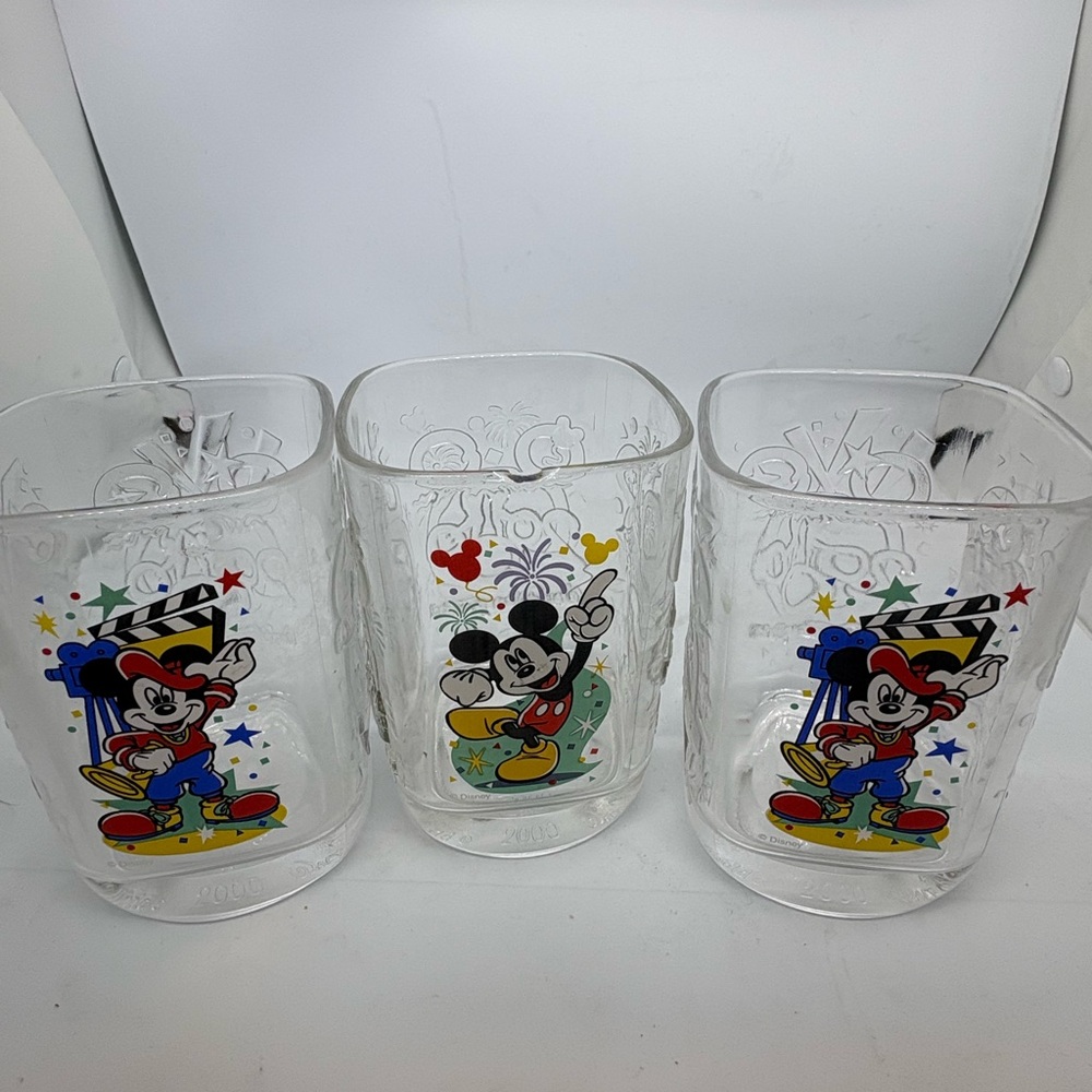 Mickey Mouse Glass Tumblers Set from 2000